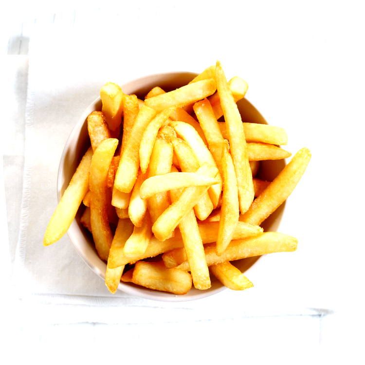 Image of Drain potatoes and transfer onto some paper towels. Blot off...